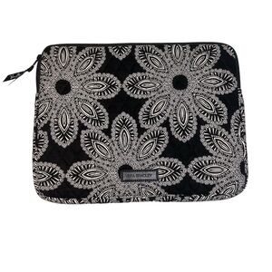 Vera Bradley Black and White Floral Laptop Sleeve